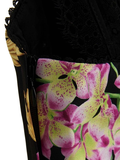 Shop Versace Top Bustier 'medusa Orchid' In Multicolor