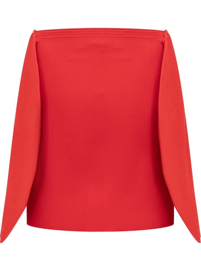 Shop Victoria Beckham Circle Skirt In Red