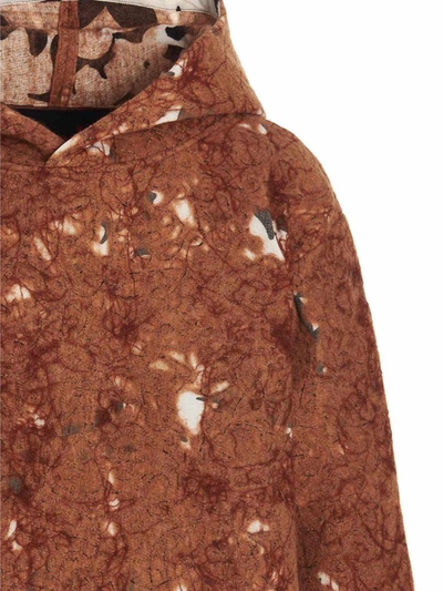 Vitelli Abstract Pattern Hoodie In Textured Fabric In Multicolor