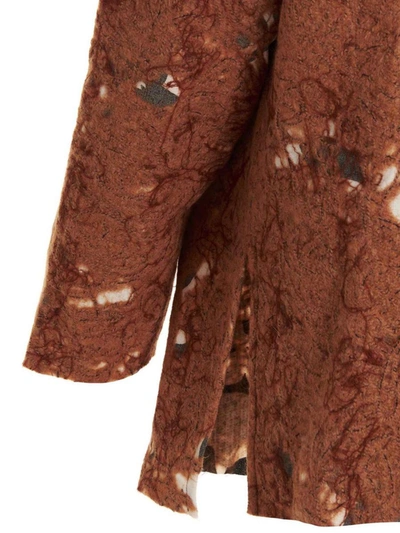 Vitelli Abstract Pattern Hoodie In Textured Fabric In Multicolor