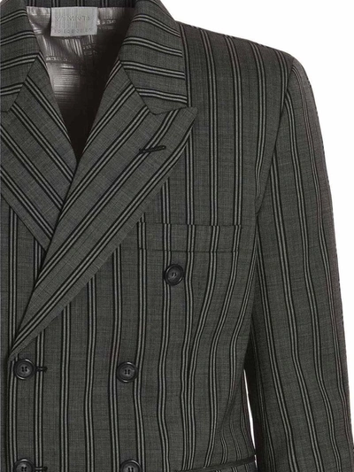 Shop Vtmnts Blazer 'tonal Double Breasted Tailored' In Black