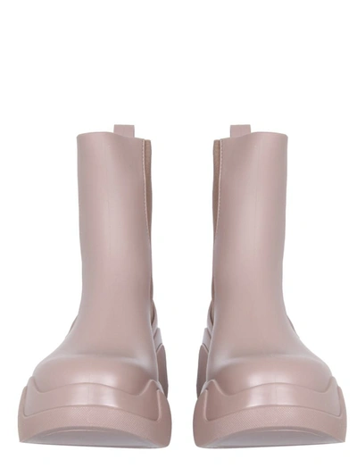 Xocoi Mid Rubber Ankle Boots In Brown
