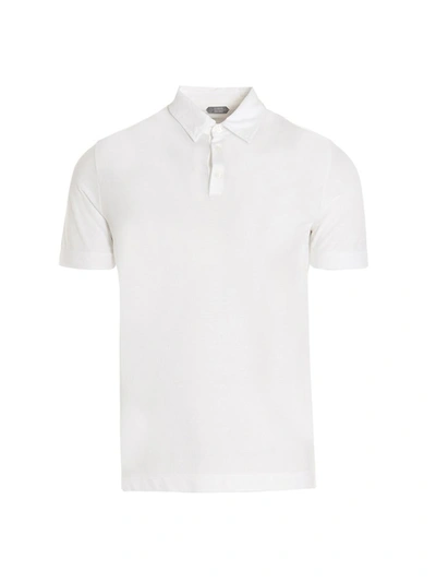 Shop Zanone Ice Cotton Polo Shirt In White