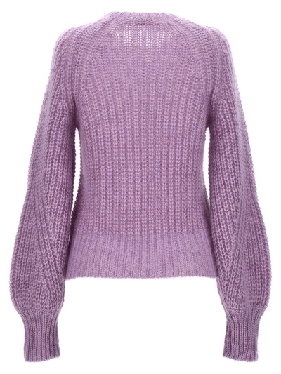 Shop Zimmermann Mohair Blend Sweater In Purple