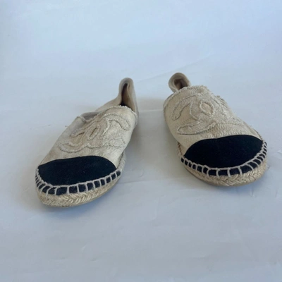 Pre-owned Chanel Fabric Espadrilles , Cc Stitched On Vamp, 39