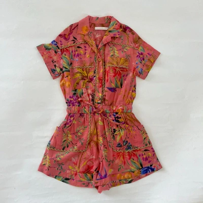 Pre-owned Zimmermann Floral Printed Playsuit For Girls, 8 Years