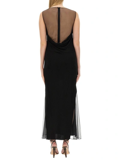 Shop Helmut Lang Long Dress In Black