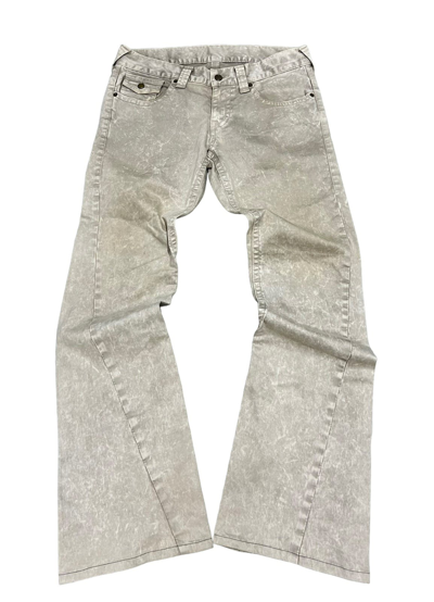 Pre-owned Archival Clothing X Tornado Mart Spiral Cut Flared Pants Wax Coated In Dirty White