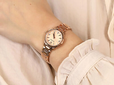 Pre-owned Bulova Rose Gold Womens Analogue Watch Sutton 97p151
