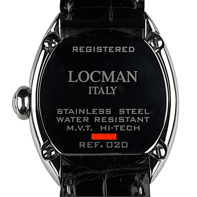 Pre-owned Locman Nuovo Diamond Mother-of-pearl Sapphire Quartz Watch Ref 020, 33x46mm