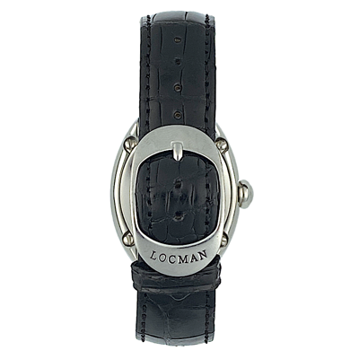 Pre-owned Locman Nuovo Diamond Mother-of-pearl Sapphire Quartz Watch Ref 020, 33x46mm