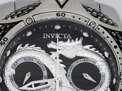 Pre-owned Invicta Reserve 31510 Venom Iii Dragon Swiss Chronograph Black Watch 52.5mm