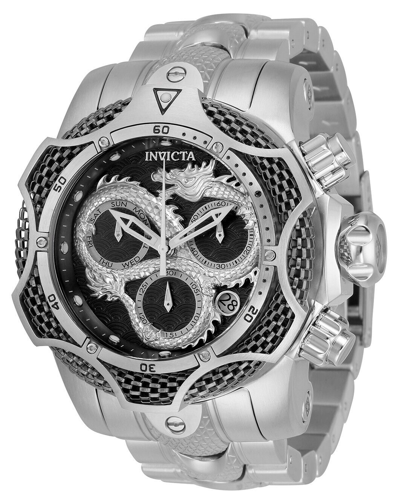 Pre-owned Invicta Reserve 31510 Venom Iii Dragon Swiss Chronograph Black Watch 52.5mm