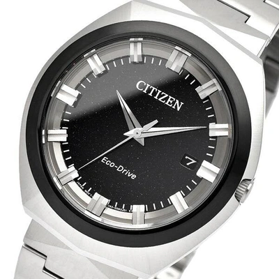 Pre-owned Citizen Creative Lab Bn1014-55e Eco-drive 365 Solar Watch Black Dial 42.5mm