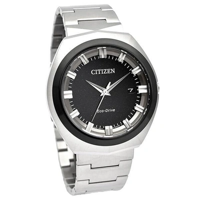Pre-owned Citizen Creative Lab Bn1014-55e Eco-drive 365 Solar Watch Black Dial 42.5mm
