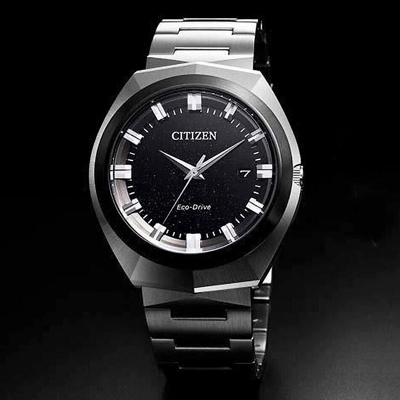 Pre-owned Citizen Creative Lab Bn1014-55e Eco-drive 365 Solar Watch Black Dial 42.5mm