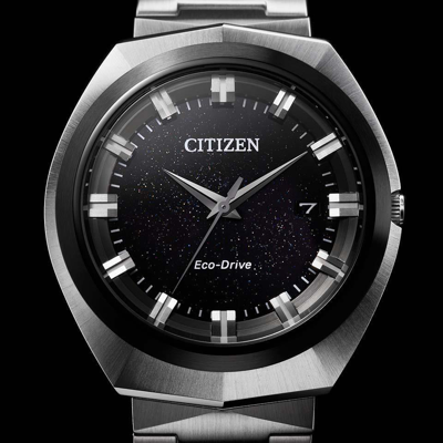 Pre-owned Citizen Creative Lab Bn1014-55e Eco-drive 365 Solar Watch Black Dial 42.5mm