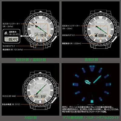 Pre-owned Casio [] Protrek Watch Manaslu Radio Solar Prx-8000gt-7jf Men's Silver