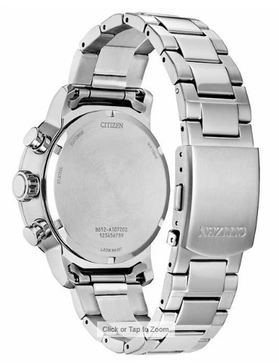 Pre-owned Citizen Eco-drive Brycen Ca0858-57e Mens Stainless Steel Analog Dial Watch Bl587