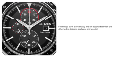 Pre-owned Citizen Eco-drive Brycen Ca0858-57e Mens Stainless Steel Analog Dial Watch Bl587