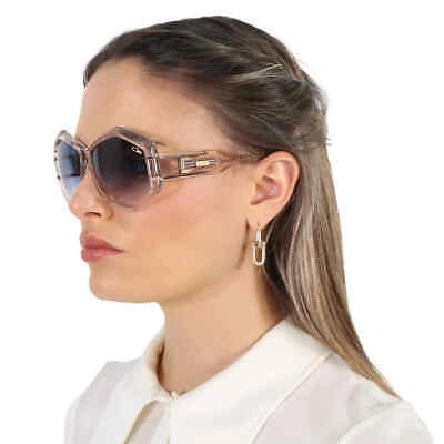Pre-owned Cazal Blue Gradient Geometric Ladies Sunglasses  8507 003 58  8507 003 In Pink