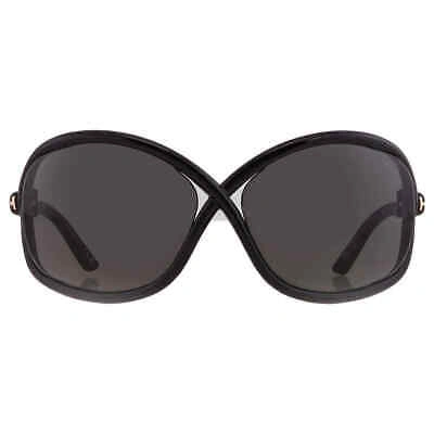 Pre-owned Tom Ford Ft1068-01a-68 Black Sunglasses In Gray