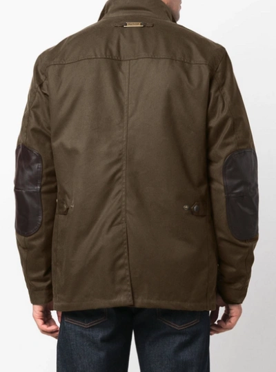 Pre-owned Barbour Ogston Wax Jacket W/ Elbow Patches Olive Msrp$625 Rugged Sophistication In Green