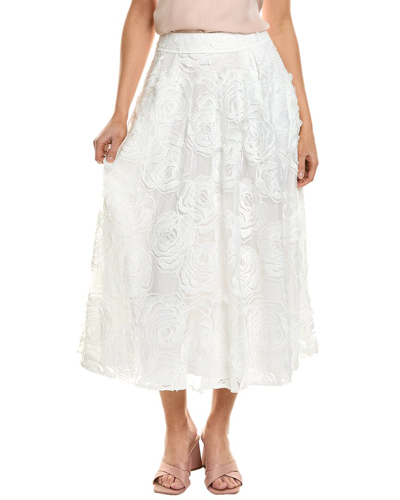 Pre-owned Ted Baker Lace Midi Skirt Women's In White