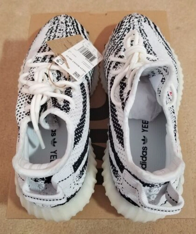 Pre-owned Adidas Originals Yeezy Boost 350 V2 Zebra Cp9654 Size 6.5 Brand Deadstock In White