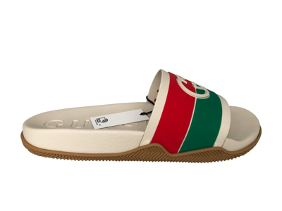 Pre-owned Gucci Authentic  Mens Slippers Slides Shoes Us12 Eu45 Uk11 In Multicolor