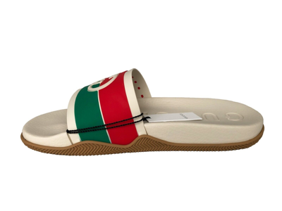 Pre-owned Gucci Authentic  Mens Slippers Slides Shoes Us12 Eu45 Uk11 In Multicolor