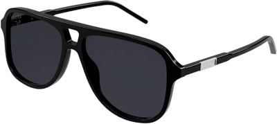 Pre-owned Gucci Original  Sunglasses Gg1156s 001 Black Frame Gray Gradient Lens 57mm