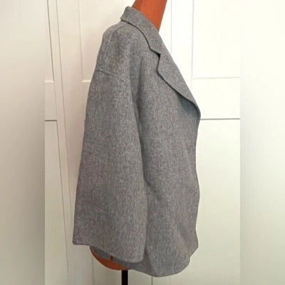 Pre-owned Theory Clairene Double-faced Jacket In Gray