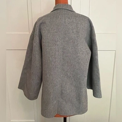 Pre-owned Theory Clairene Double-faced Jacket In Gray