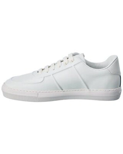 Pre-owned Moncler Neue York Leather Sneaker Men's White 39
