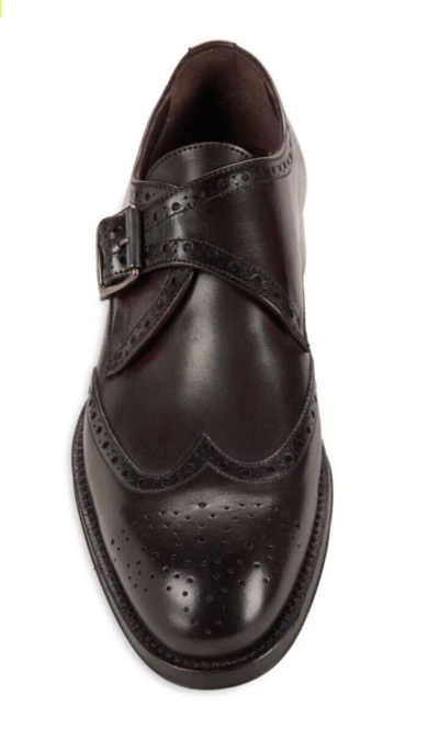 Pre-owned Bruno Magli Casella Brown Men's Leather Monk Strap Mb2casc0 Size 12 Retail $395