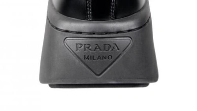 Pre-owned Prada Luxury  Boots 2wg013 Black Leather