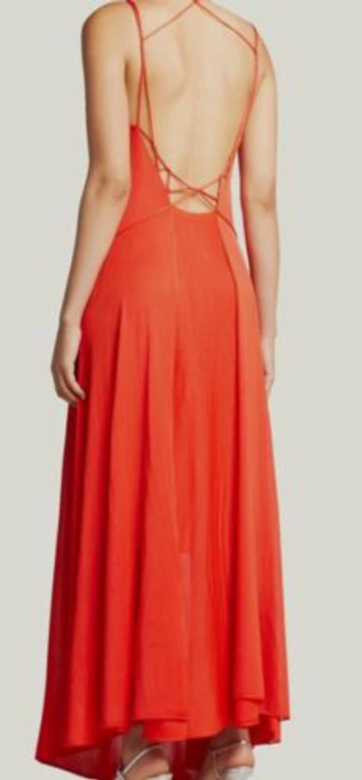 Pre-owned Victoria Beckham $1790  Women's Red Open-back Knitted Midi Maxi Dress Size L