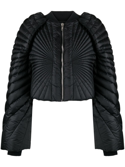 Shop Moncler Genius Black Radiance Padded Cropped Jacket