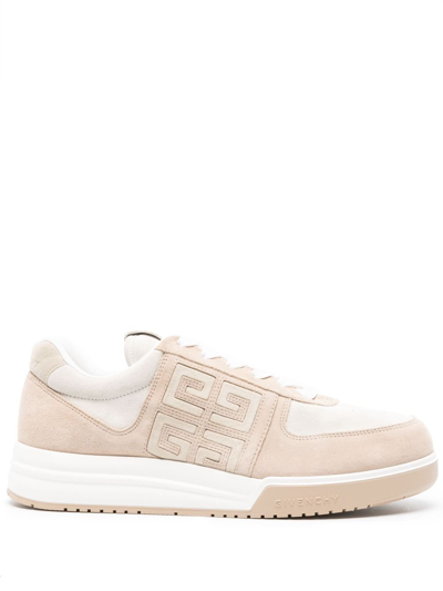 Shop Givenchy Neutral 4g Low-top Suede Sneakers In Neutrals
