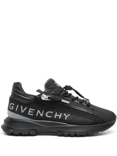 Shop Givenchy Black Spectre Runner Zipped Sneakers In 001 - Black