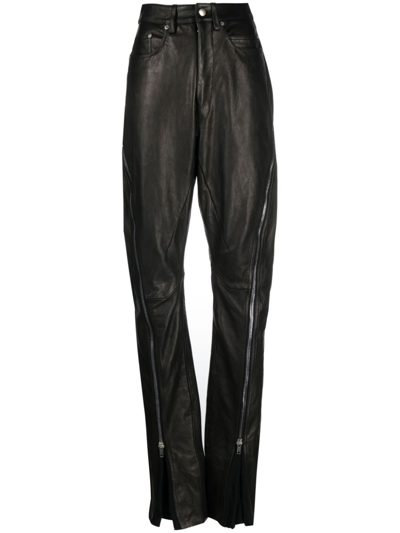 Shop Rick Owens Bolan Banana Leather Trousers - Women's - Cupro/calf Leather In Black