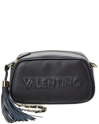 Shop Valentino By Mario Valentino Bella Embossed Leather Crossbody In Blue