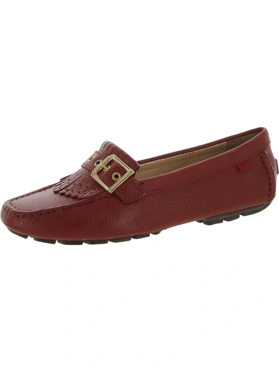 Shop Marc Joseph South St. Kilt Womens Leather Fringe Loafers In Red