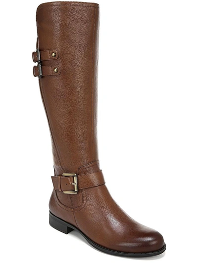 Shop Naturalizer Jessie Womens Leather Zipper Knee-high Boots In Brown