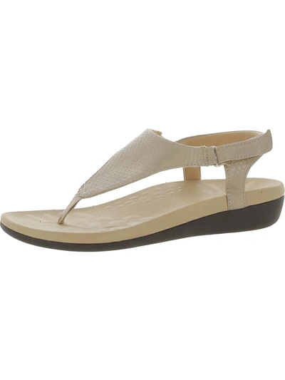 Shop Megnya Womens Adjustable Thong Sandals In Beige