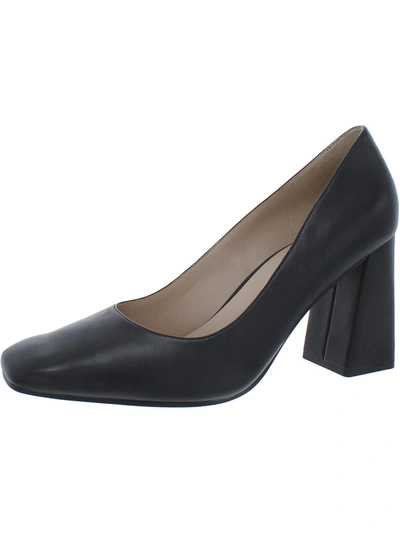 Shop 27 Edit Lana Power Womens Leather Square Toe Pumps In Black