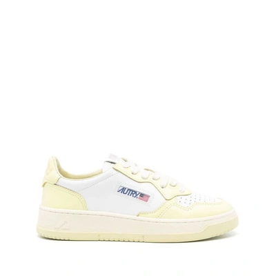 Shop Autry Sneakers In White/yellow