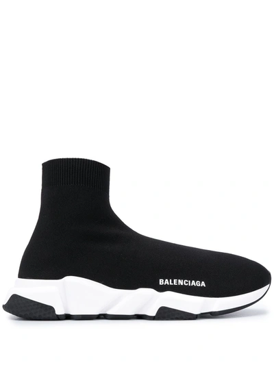 Shop Balenciaga Sneakers In Black White Black