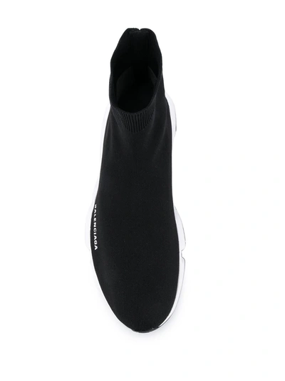 Shop Balenciaga Sneakers In Black White Black